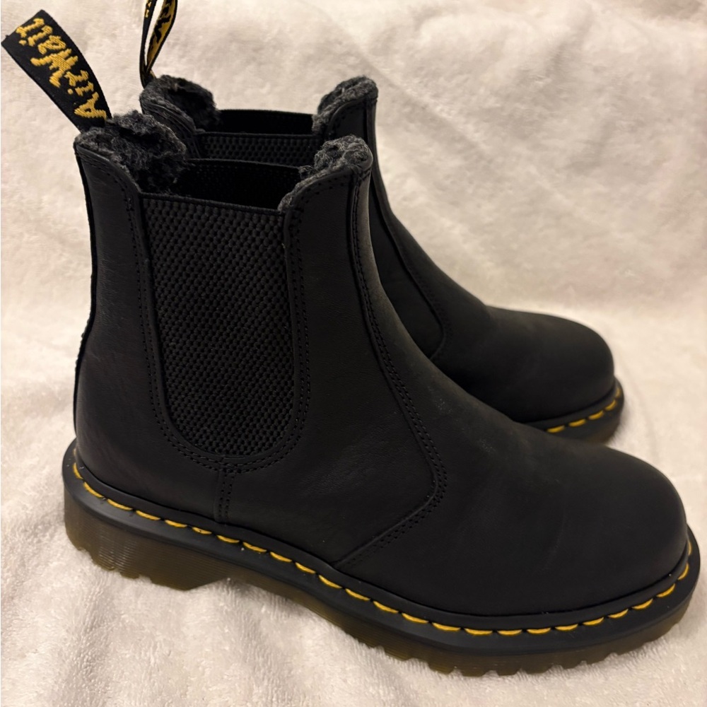 Dr. Martens Black Fleece-Lined Boots